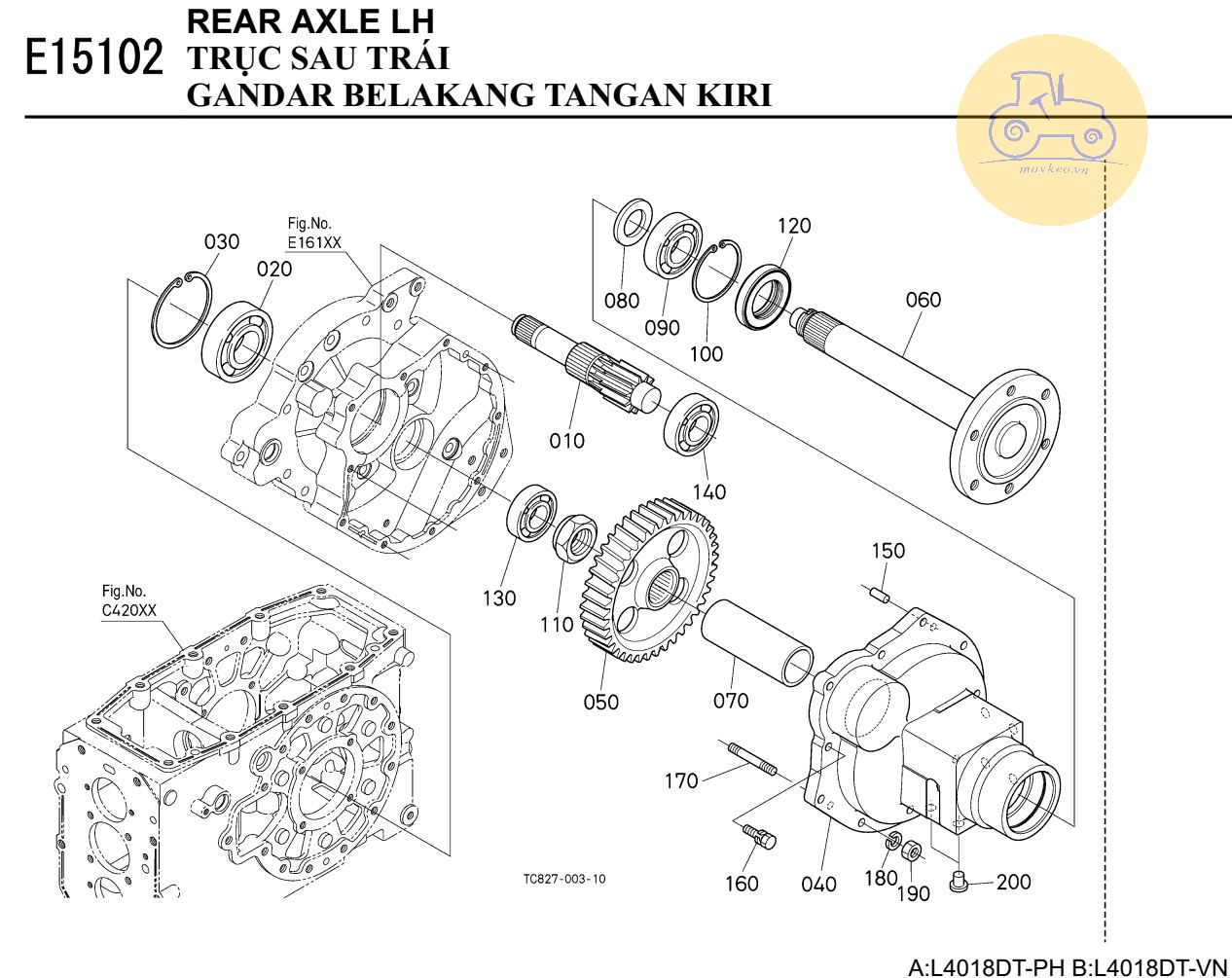 Trục sau trái